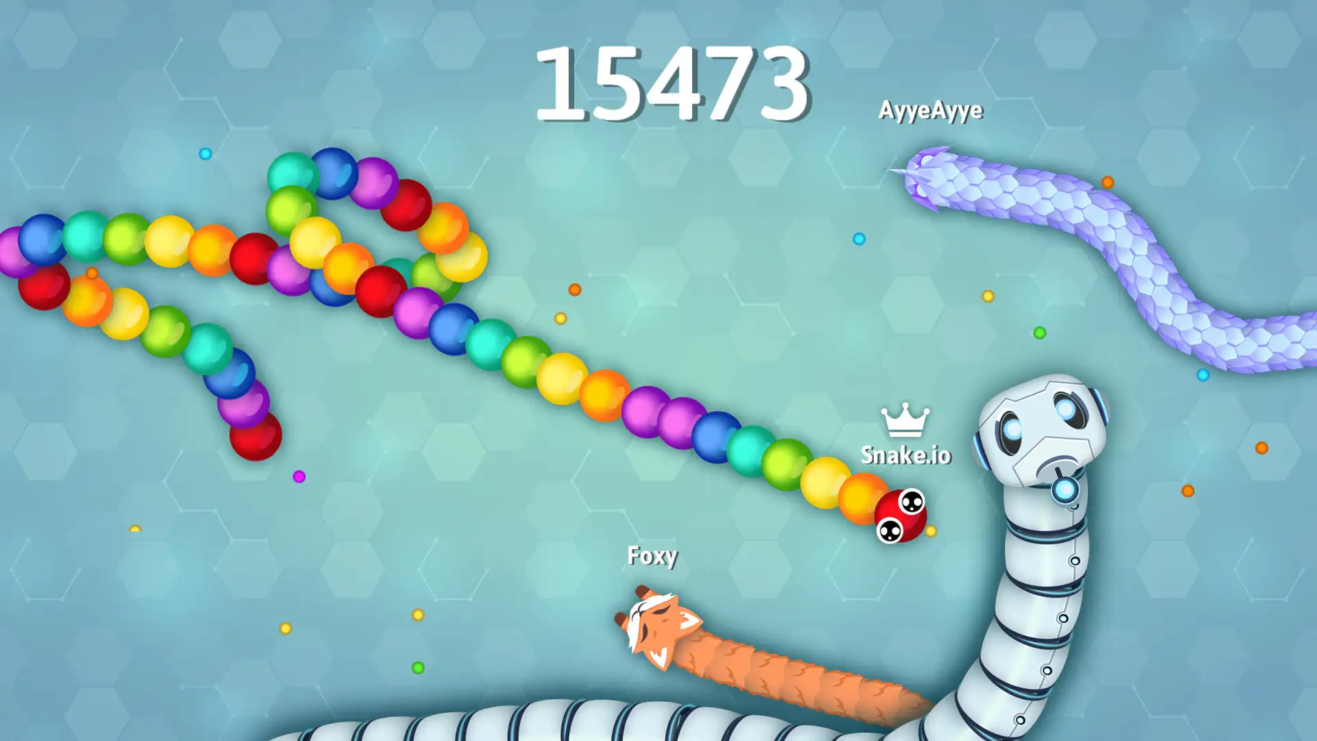 a screenshot of the snake web-game snake.io