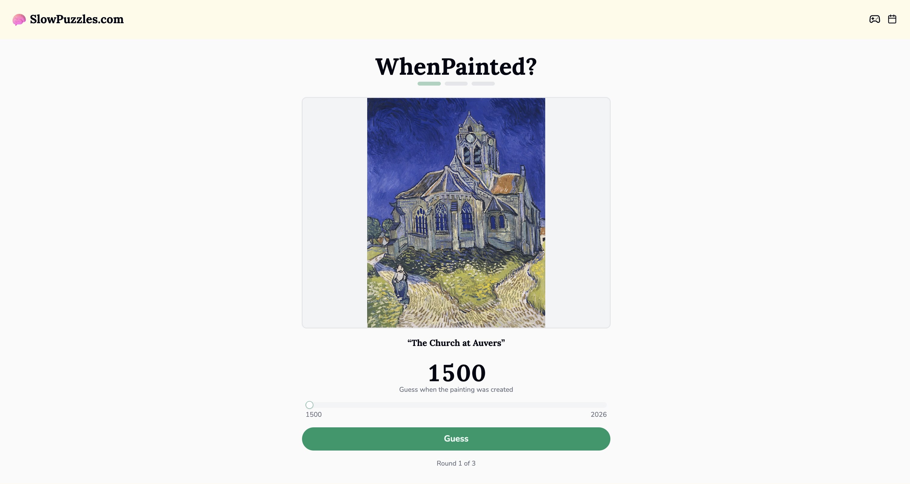 a screenshot of the puzzle games browser-game WhenPainted