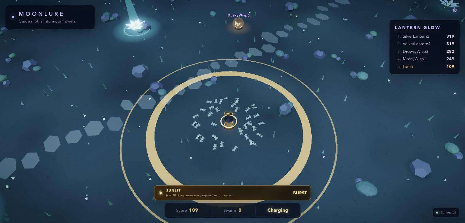 a screenshot of the creature browser-game moonlure.io